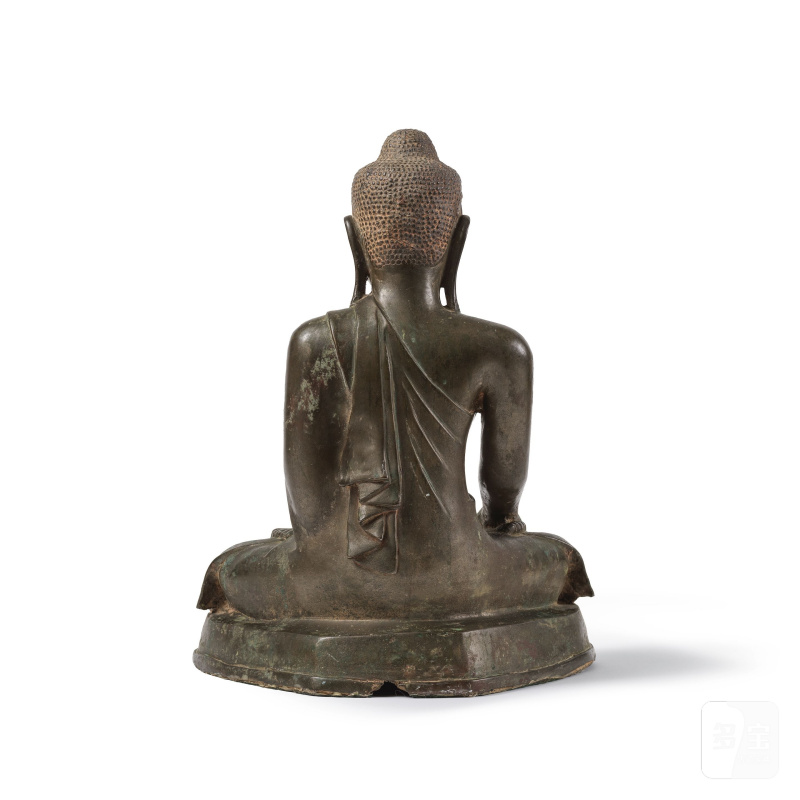 泰國 大城時期 十四/十五世紀 銅佛陀像 | STATUETTE DE BOUDDHA EN BRONZE - 图4